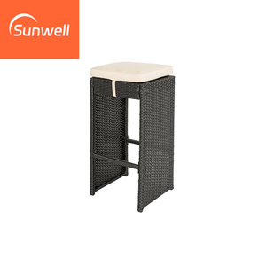Factory Hot Sale Outdoor Coffee Shop bar Modular Garden Furniture Patio Design Rattan Wicker bar <strong>Table</strong> <strong>and</strong> <strong>Stools</strong> <strong>Set</strong> - Product Image 5