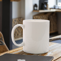 Tasses en céramique design classique personnalisées en gros Capacité de 400ml Isolation thermique à chaud Poignée de tasse à café pour usage domestique Café
