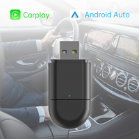 Adaptador Inalámbrico 2 en 1 OEM ODM TrolinkTek TAB06, Chip USB Tipo-C V851S, Universal para Auto Android, Carplay, WiFi6, Bluetooth 5.4, Negro 1