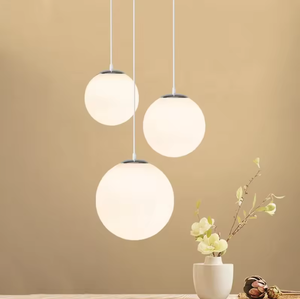 Lampe de plafond décorative en fer, style <span class=keywords><strong>Art</strong></span> <span class=keywords><strong>Déco</strong></span>, <span class=keywords><strong>verre</strong></span> laiteux, suspension simple pour îlot de cuisine, vente chaude - Product Image 1