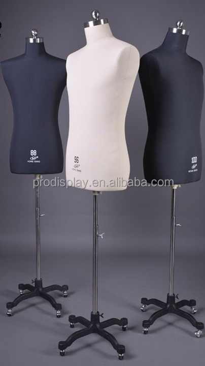 男性用裁縫用仕立て屋ダミードレスメーカーダミーマネキンボディ男性仕立て屋ダミー、ドレスショー用マネキンの白い胴体バストショーケースモ 小売洋裁プラスサイズ上半身男性調節可能スタンドPEマネキンとテーラーダミー