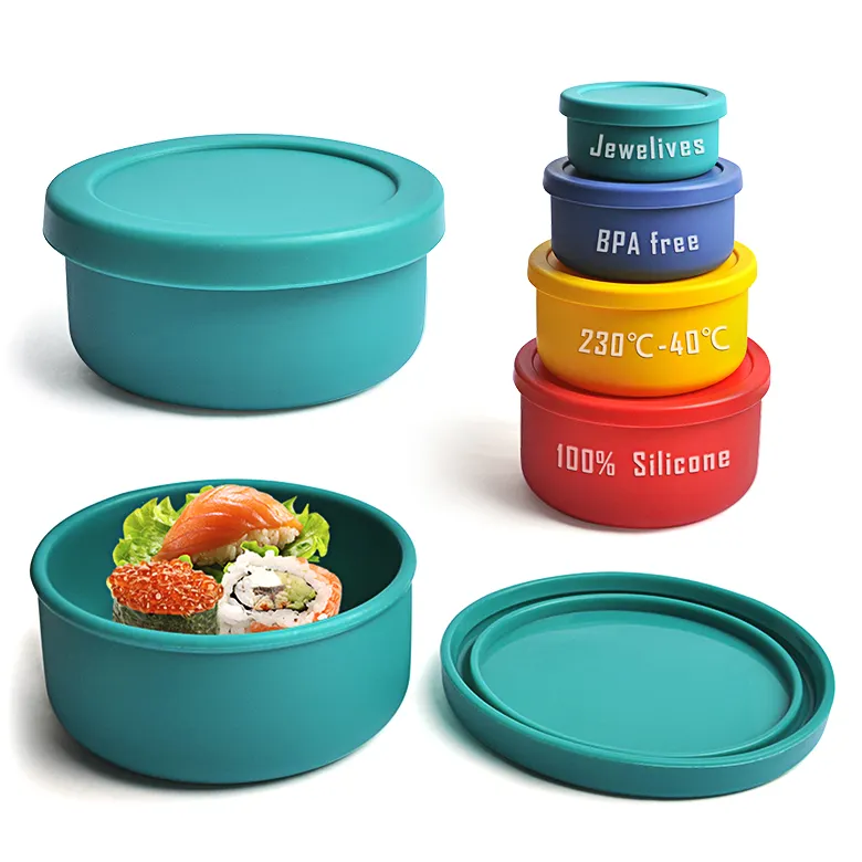 Vendita calda per adulti o bambini bpa free gel de silice bento set box la gamelle storage coibentato ciotola per zuppa in silicone scatola per il pranzo sicura