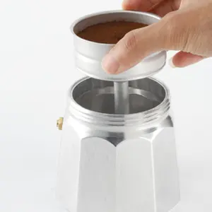 Neues Design Aluminium Moka Trichter filter, Express Ersatz trichter für Mokka Kaffee maschine Topf