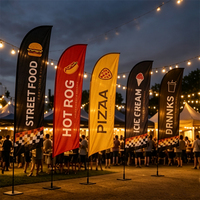 Drapeau de plage publicitaire personnalisé 2026 en polyester, imperméable, durable et écologique, avec impression par transfert thermique – Vente en gros