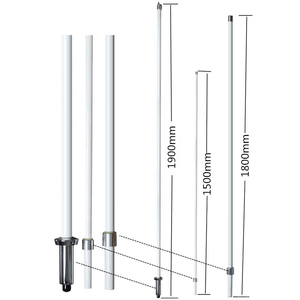 เสาอากาศสถานีฐานแบบรอบทิศทาง ไฟเบอร์กลาส คู่ย่านความถี่ UHF VHF 144/430MHz รุ่น X510 - Product Image 3
