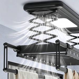 Intelligent Voice Remote Control Foldable Lifting Balcony Bathroom Aluminum Alloy Electronic Electric Drying Rack - Product Image 3