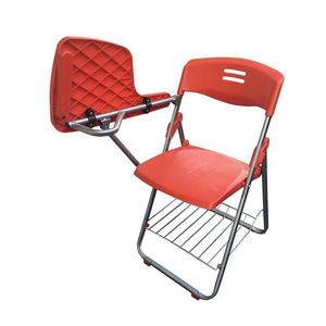 Folding Plastic <b>Chair</b> With Writing Board And Book Rack For Office Meeting Training Events - Product Image 5
