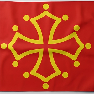 Drapeau AZ FLAG Midi-Pyrenees Occitania 100x150 cm en polyester réglable avec 4 œillets pour balcon ou mur - Product Image 3