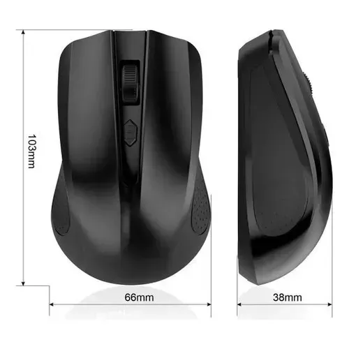 Wireless Ergonomic Optical Mouse With 2400 Dpi Sensor, 5 Buttons, USB & Bluetooth Connectivity, Right-Hand Design, Battery Power