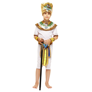 Halloween <span class=keywords><strong>Cosplay</strong></span> Party Enfants Petit Samouraï Égyptien Spectacle Blanc Costume Petit Pharaon Prince Costume - Product Image 3