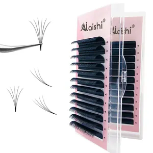 Ailaishi 3D 4D 5D 6D W Y hình dạng khối lượng lông mi mở rộng cá nhân Lông mi giả W dệt cỏ ba lá Lash nhãn hiệu riêng lashextension