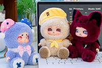 En gros, figurines en peluche et vinyle mignonnes, breloques de sac, série de personnages animaux Nezha et Loup-garou assortis, pour boutiques de cadeaux et cadeaux de fête