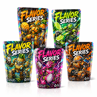 Sachet plat personnalisable anti-odeur 3.5g Sacs alimentaires imprimables pour bonbons Cookie Snack Boîte à fenêtre Cali Pack Sacs en mylar à fermeture éclair pour le lait