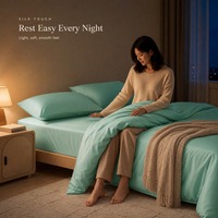Parure de lit en satin pour chambre d'hôtel, cadeau de mariage, textile de maison, vente en gros, draps soyeux et lisses, diverses couleurs