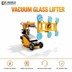 Lève-vitre électrique à ventouses, capacité de charge 600 kg, 6 ventouses, alimenté par batterie, mobile, pour la manutention de plaques de verre - Product Image 4