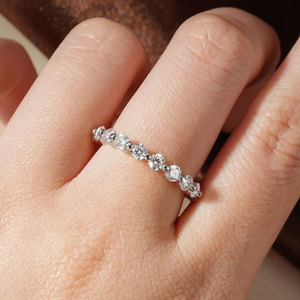 Anillo de Eternidad de Moissanita de Lujo con Relleno de Oro de 14K al por Mayor, Anillo Romántico para Boda y Uso Diario, Anillo Apilable para Mujer, Regalo - Product Image 6
