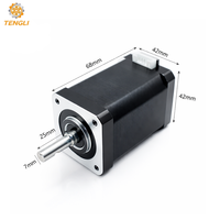 Moteur pas à pas hybride Nema 17 42x42mm, longueur 68mm, 1,8 degré, 200 pas par tour pour systèmes de convoyeurs
