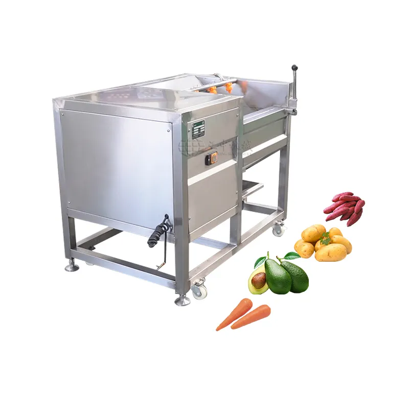 Industry potato carrot ginger washing machine vegetable washer & peeler for ginger