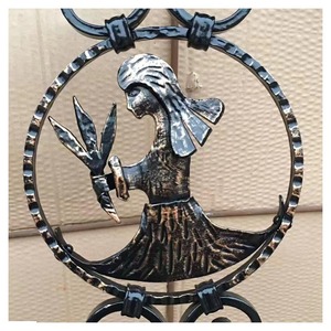 Composants en fer forgé <span class=keywords><strong>de</strong></span> 200 mm, é<span class=keywords><strong>l</strong></span>éments décoratifs forgés, panneaux en acier, signe du zodiaque <span class=keywords><strong>Verseau</strong></span>, <span class=keywords><strong>horoscope</strong></span> pour clôture - Product Image 3