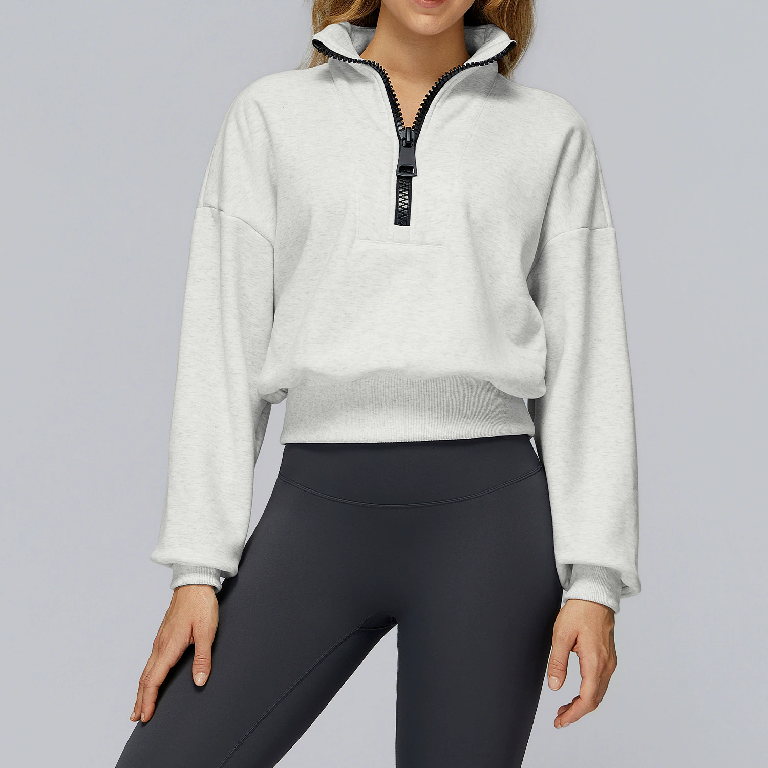 Plus-Size Activewear Hoodie (2502): closure, strap or waistband adjustment reference