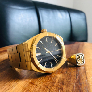 Montre à quartz pour homme, or rose, cadran <span class=keywords><strong>Star</strong></span> <span class=keywords><strong>Dust</strong></span> et pierre de grès bleue, bracelet en acier inoxydable, mode sport, 20 mm, haute qualité - Product Image 6
