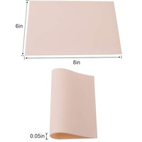 Piel Sintética de Silicona para Práctica de Tatuajes, Doble Cara, Temporal, para Microblading de Cejas, para Principiantes, 6x8 Pulgadas, 1.2mm de Grosor