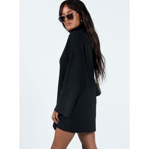 เสื้อสเวตเตอร์ไหมพรมคอสูงเนื้อนุ่มสไตล์ญี่ปุ่นสำหรับผู้หญิง ชุดลำลองความยาวปานกลางสไตล์สบายๆ สำหรับฤดูใบไม้ร่วงฤดูหนาว ทรงเข้ารูปตามธรรมชาติ - Product Image 5