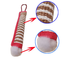 Jouet de dressage pour chien en jute, bâton à mordre résistant aux déchirures, jouets interactifs à mâcher pour chiens de travail