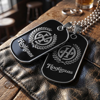 Targhetta identificativa personalizzata OEM ODM in metallo smaltato argento lega di zinco, ciondolo targhetta identificativa, collana con targhetta identificativa per gioielli moda quotidiana e regali di squadra