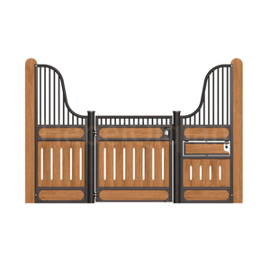 奇千制造马具竹木马厩系统易于安装马厩前板带铰链门 - Product Image 6