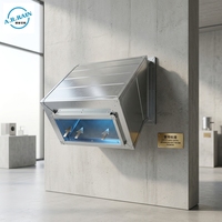 Silencieux de conduit rectangulaire sur mesure A.R.RAIN 500mm*500mm - Coude à 90 degrés en acier galvanisé pour ventilation commerciale