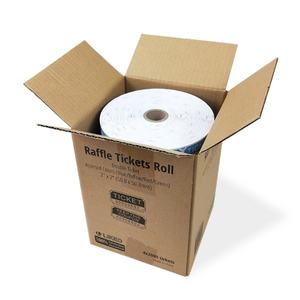 Rouleau de billets de tombola double, 2000 billets par rouleau, vert, jaune, rouge, bleu - Product Image 2