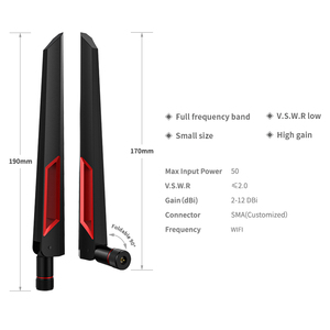 Antena WiFi Omnidireccional de Largo Alcance para Exteriores, 2.4GHz 5.8GHz 5dBi, de Goma Negra Resistente, para Hotspot - Product Image 3