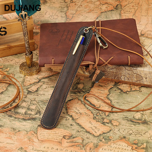Estuche de Cuero Dujiang para un Solo Bolígrafo con Correa para el Cuello para Uso Escolar y de Oficina - Product Image 4
