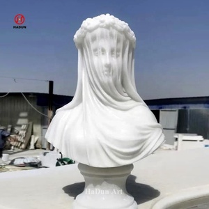 Personalizzato a grandezza naturale di marmo bianco velato statua vergine vestale in vendita - Product Image 2