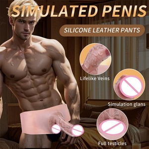 Strap on Hollow <b>Dildo</b> Pants Wearable Penis Sleeve Panties Male <b>Dildo</b> Enhancer Penis Extender Sex Toy for Men Wholesale Price - Product Image 3