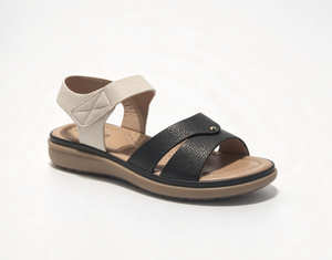 Sandalias de Mujer con Tira en T, Cierre de Hebilla en el Tobillo, Punta Abierta, Transpirables, Suela Plana de Goma, Zapatos de Verano - Product Image 3