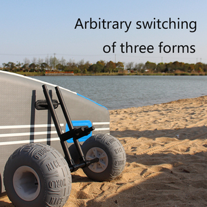 Kayak de roue de ballon multifonctionnel de <span class=keywords><strong>chariot</strong></span> de paddleboard 3-en-1 résistant avec la coque en aluminium soutient jusqu'à 200 livres - Product Image 3