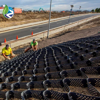 Grilles de sol en plastique texturées et perforées Geocell pour le stationnement, le gazon, les allées en gravier, les fossés de drainage, les canaux de déversion et les barrages