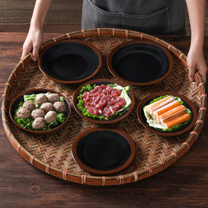 Platos de melamina Xiangyuan, platos para servir en restaurantes de hot pot, platos para restaurantes y hoteles, estilo retro. - Product Image 3