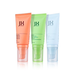 エアレスローションポンプ付きの詰め替え可能な空のプラスチックPEハンドクリームボディローションソフト化粧品包装チューブ - Product Image 1