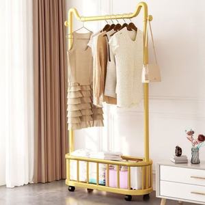 Porte-manteau sur pied à roulettes avec oreilles de chat, mobile, pour location, dortoir, salle de bain, avec rangement et séchage - Product Image 5