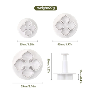 3 cái Hydrangea fondant bánh trang trí Nhựa Cookie cutter hoa khuôn phụ kiện nướng cho đường thủ công pit tông - Product Image 6