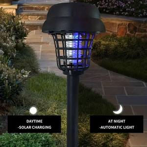 Jardín al aire libre Solar Mosquito Killer Light Impermeable Choque eléctrico Flycatcher Jardín Mosquito Catcher - Product Image 4