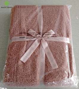 Couverture magique verte super douce de luxe aux États-Unis meilleure vente de couleur marron nouvelle technologie en fil à plumes en <span class=keywords><strong>tricot</strong></span> uni pour bébé adulte - Product Image 6