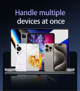 Soporte Plegable para Teléfono de 240 W con Cable de Carga Rápida | Cable Trenzado de Tipo-C a Tipo-C |   Soporte de Aleación + Ajuste Multiángulo Carga Rápida - Product Image 3