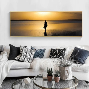 Tramonti spiaggia naturale ponte di alba costa paesaggio edificio tela <span class=keywords><strong>poster</strong></span> <span class=keywords><strong>e</strong></span> stampa arte della parete immagine per soggiorno - Product Image 4