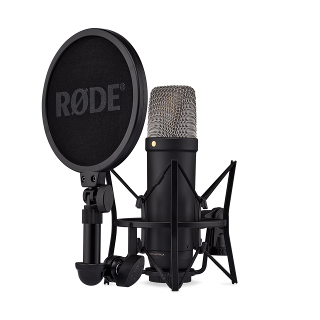 Rode NT1 5th Generation Studio-grade Shock Mount and Pop Filter, Ultra-high-resolution (192kHz) Analog-to-digital Conversion