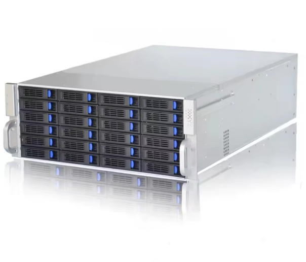 4U Rackmount Server case with 24 Hot-Swappable SATA/SAS Drive Bay, MiniSAS /SATA Connector 6Gb/s 12Gb/s