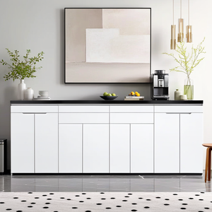 Sideboards tùy chỉnh hiện đại tối giản Trắng sideboards với chống vân tay kết thúc cho căn hộ & biệt thự entryways - Product Image 1